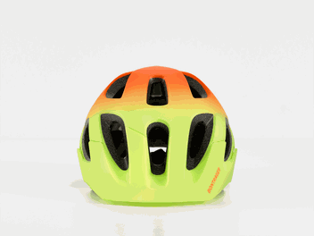CAPACETE TYRO INFANTIL LARANJA COM AMARELO VISIBILIDADE BONTRAGER