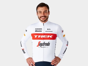 CAMISA TREK SEGAFREDO SANTINI LS RÉPLICA BRANCO COM VERMELHO BONTRAGER