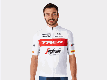 CAMISA SANTINI TREK-SEGAFREDO RÉPLICA BRANCO COM VERMELHO